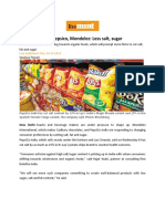New Mantra For Pepsico, Mondelez: Less Salt, Sugar: Last Published: Thu, Jul 19 2018