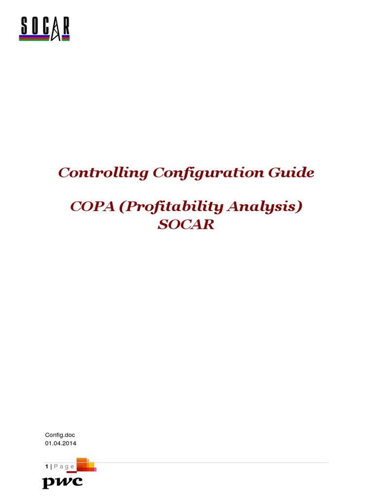 COPA Configuration Guide Overview | PDF | Valuation (Finance) | Cost