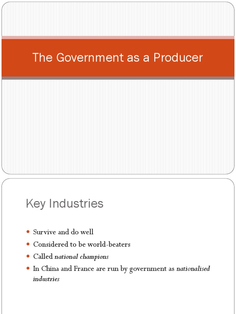 Government As Producer PDF Tax Incidence Government Spending