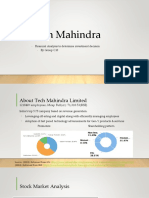 Tech Mahindra: Financial Analysis To Determine Investment Decision by Group C10