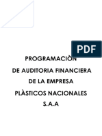 01 Programacion de Auditoria de La Empresa Plasticos Nacionales