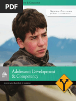 Adolescent Development & Competency: Juvenile Justice Guide Book For Legislators