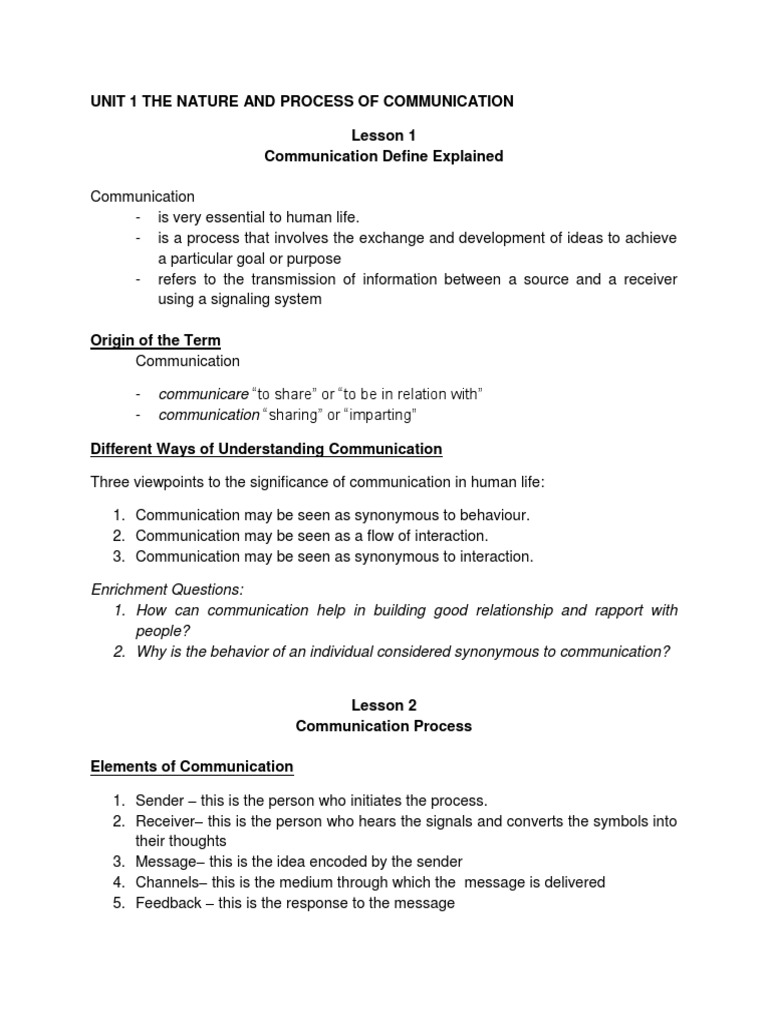 Understanding Communication Basics | PDF | Communication ...