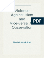Violence Against Islam and Vice-Versa