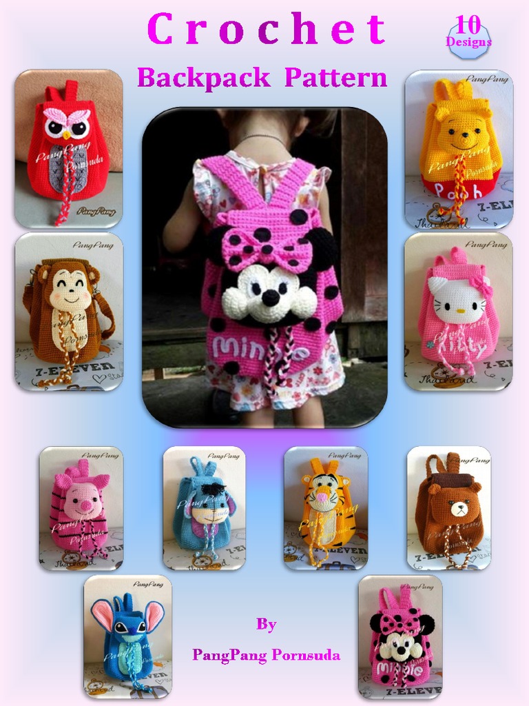 Free Crochet Backpack Pattern PDF | PDF | Crochet | Woven Fabrics