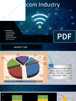 Telecom Industry: o Presented by Garima Grewal Joydeep Tamuli Kshitij Dethe Mrinal Mukharjee Shivam Jaiswal