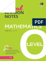 O Level Mathematics Revision Notes (SEAB) PDF