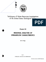 Regional Analyses of Streamflow Characteristics