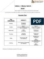 Complete Schedule PCM 2020