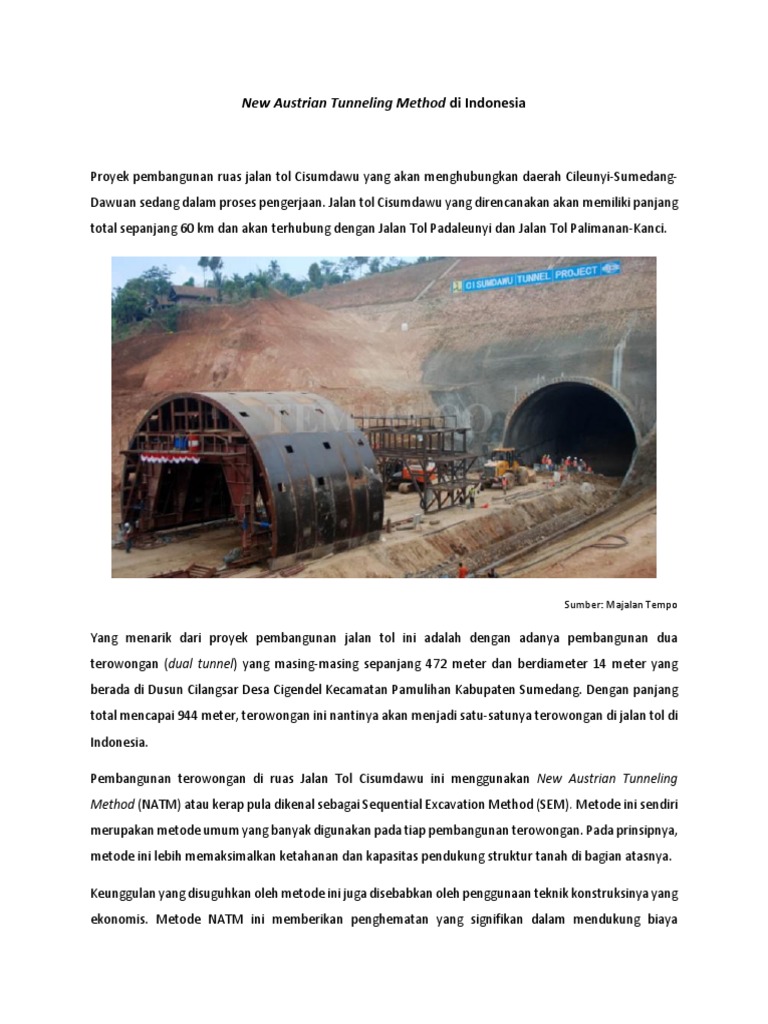New Austrian Tunneling Method Di Indonesia Pdf