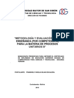 Evaluación de competencias en Procesos Unitarios III