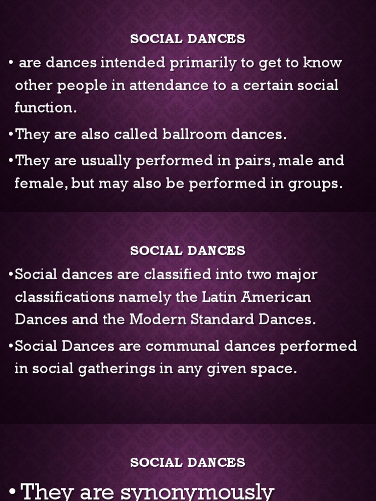 Social Dances PDF Ballroom Dance Social Dance