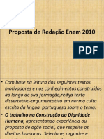Proposta de Redação Enem 2010