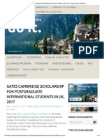 Gates Cambridge Scholarship for Postgraduate International Students in UK, 2017 - Khmer Online Scholarship
