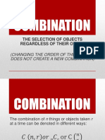 Combination: The Selection of Objects Regardless of Their Order