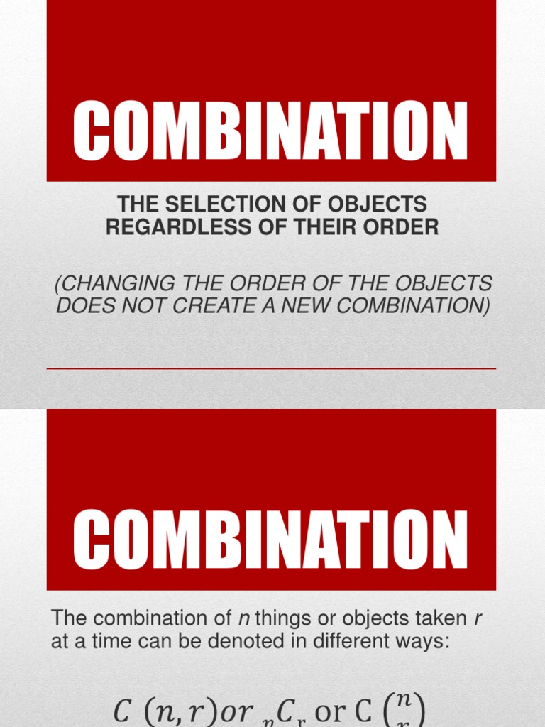 Understanding Combinations and Permutations | PDF