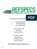 Refspecs Product Catalogue