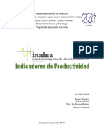 Indicadores de Productividad