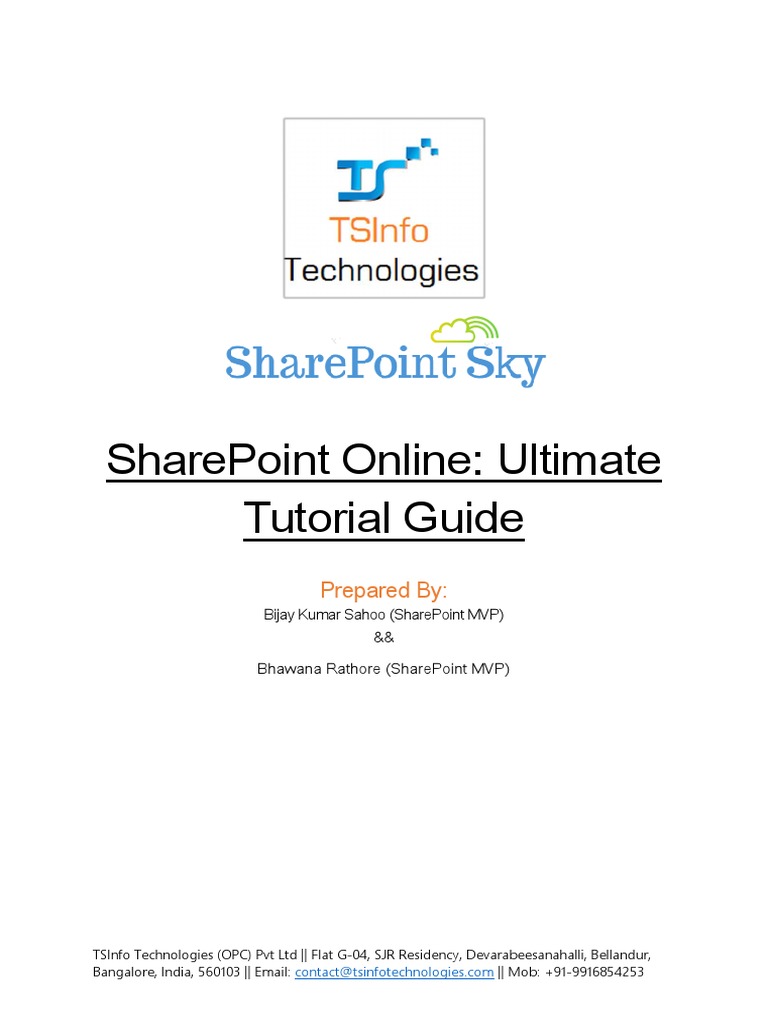 SharePoint Online: Ultimate Tutorial Guide | PDF | Share Point | Office 365