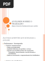 Análises do trabalho