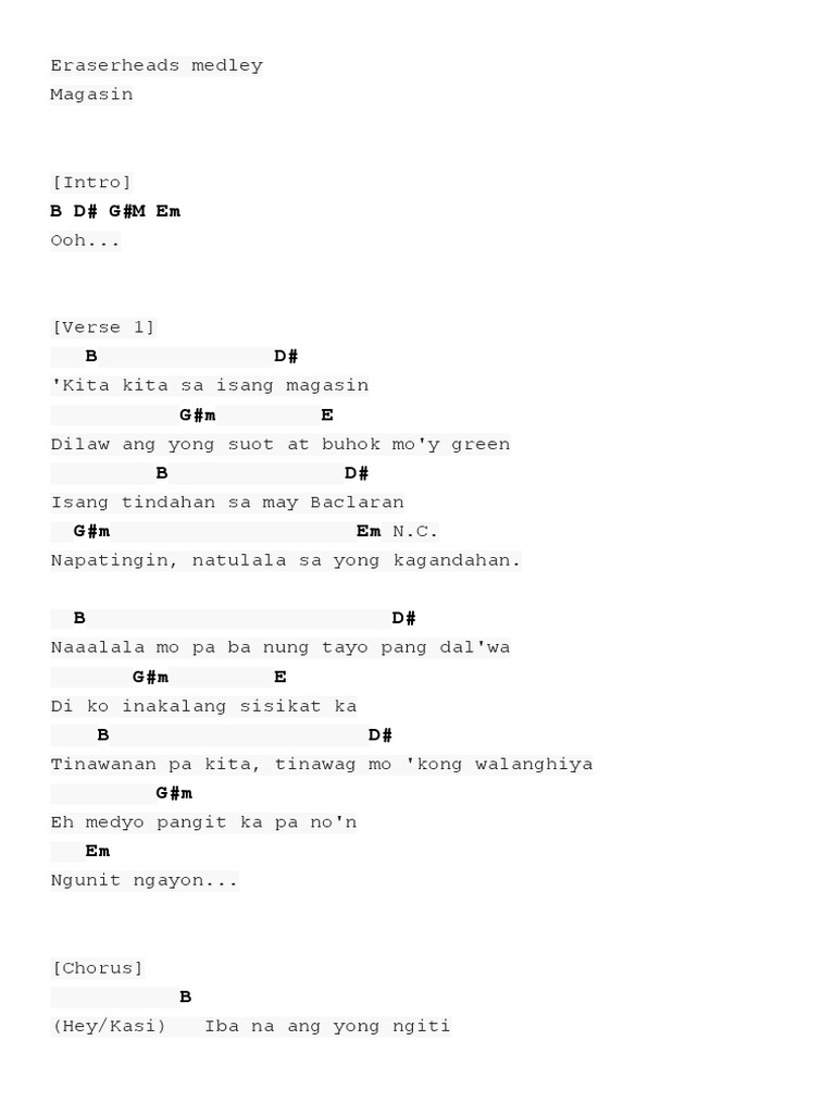 Eraserheads Medley PDF