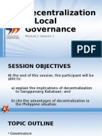 Decentralization & Local Governance: Module 1 Session 1