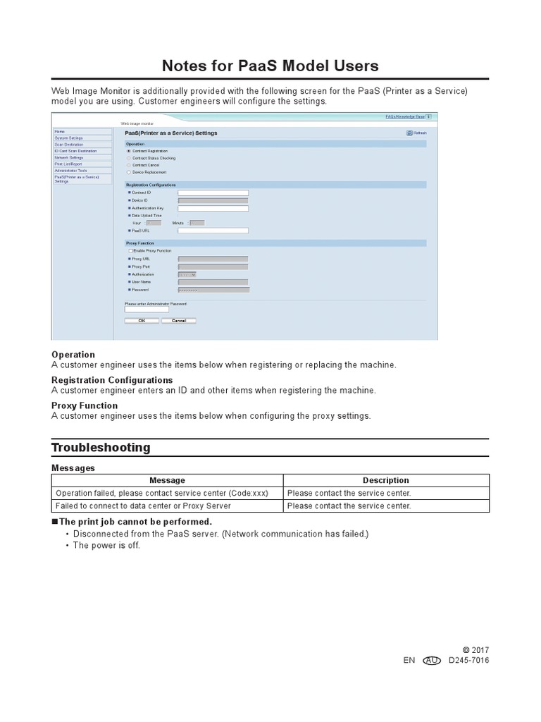 Notes For Paas Model Users: Troubleshooting | PDF
