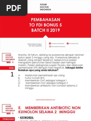 Fdi) Pembahasan To Bonus 5 Batch 2 2019  PDF