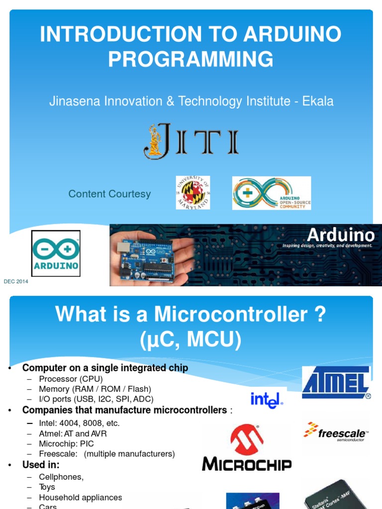 Introduction To Arduino Programming: Jinasena Innovation & Technology ...