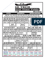 KD Tech: Technical Time Table