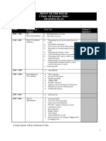 Front of The House I Made Adi Kusuma Nidha Training Plan: Time Department/ Trainer Task List Trainer's Signature