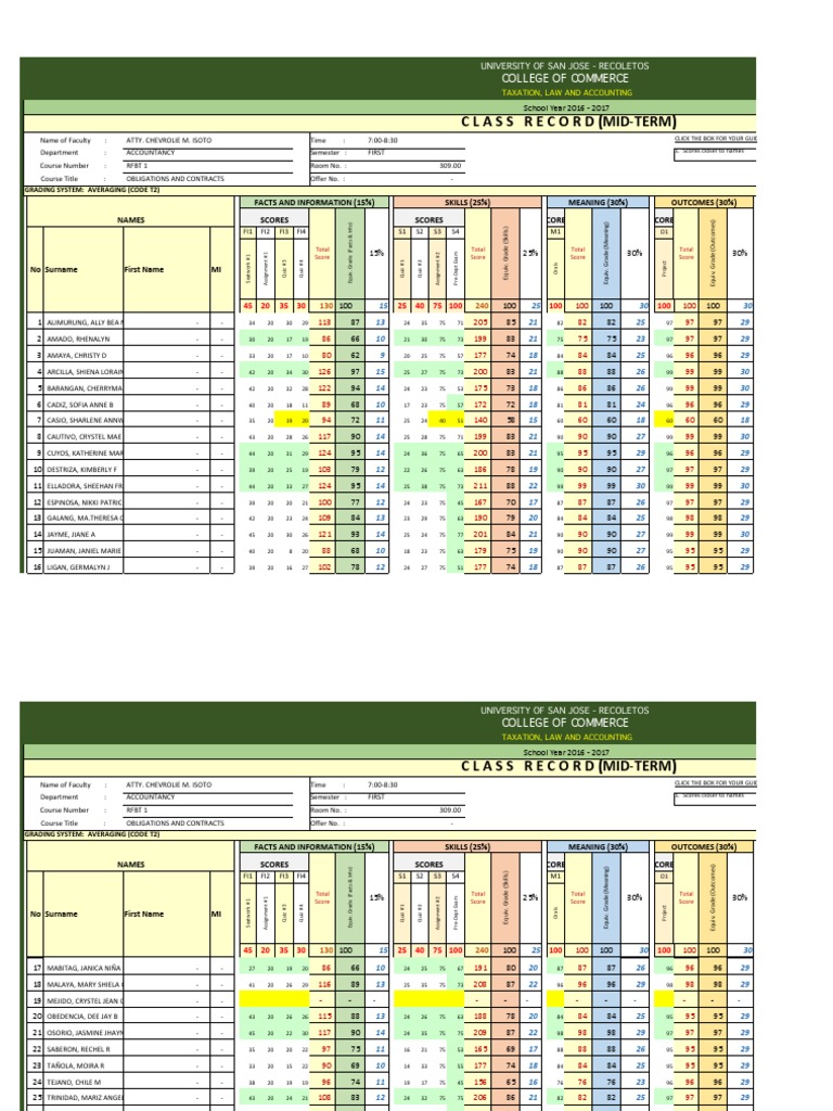 Mid-Term Grade Report for Students | PDF | Leisure