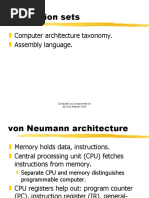 Instruction Sets: Computer Architecture Taxonomy. Assembly Language