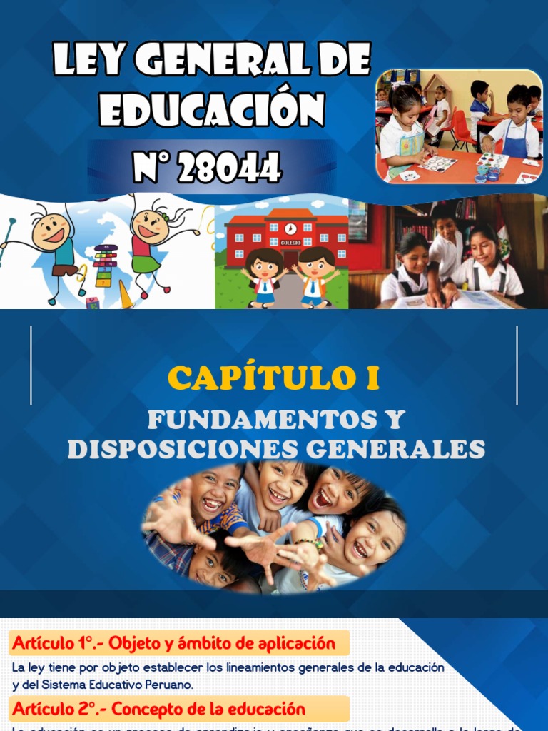Ley General de Educación | PDF | Educación primaria | Educación de la ...