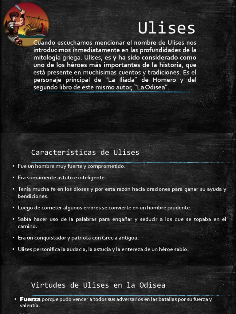 Ulises: Héroe de la Odisea y su legado | PDF | Odiseo | Mitología griega
