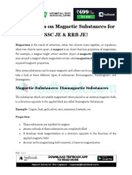 Study Notes On Magnetic Substances For SSC Je & RRB Je!