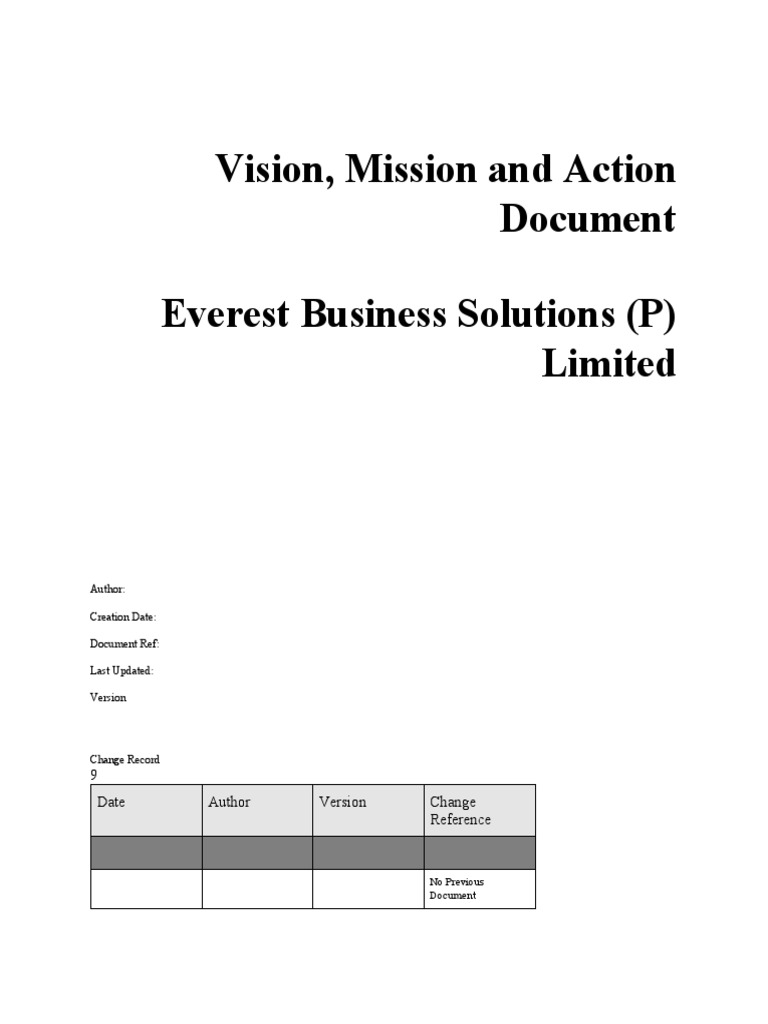 Everest Business Solutions Vision & Mission | PDF | Software ...