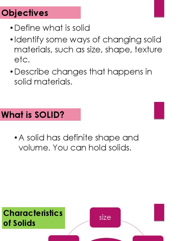 Understanding Solid Materials and Changes | PDF