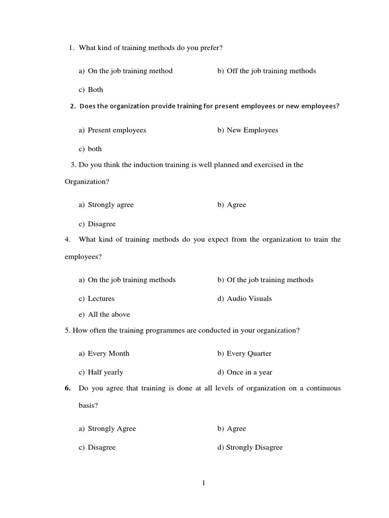 Employee Training Program Survey Insights | PDF | Communication ...