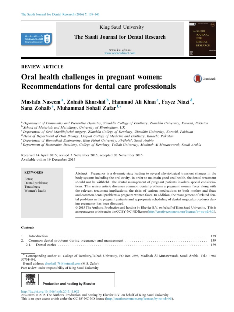 Oral Health Care for Pregnant Women | PDF | Pregnancy | Dentistry