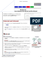 IGCSE ICT - Internet and Intranet