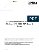 Additional Setup Instructions For Modbus: RTU, ASCII, TCP, Omni & Enron