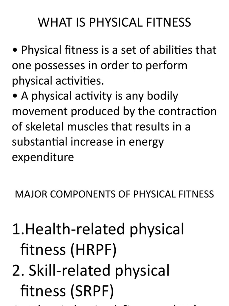 What Is Physical Fitness Pdf Notes