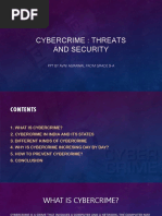 Cybercrime: Threats and Security: PPT by Avni Agrawal From Grade 9-A