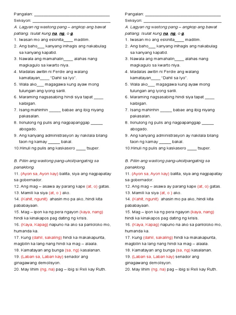 Pang Angkop | PDF