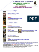 2019 - 2 - Novedades Biblioteca G.E.G.