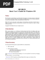 HF-IR121 Basic User's Guide For Windows OS: Notice