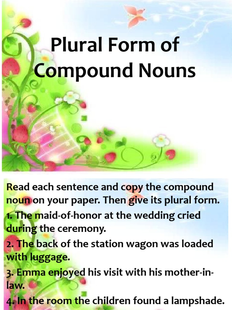 Plural Forms of Compound Noun | PDF | Plural | Onomastics