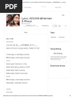 ADUHAI @herman & Rhoca - Lyrics and Music by Rhoma Irama Arranged by - HERMAN - BOY - Smule