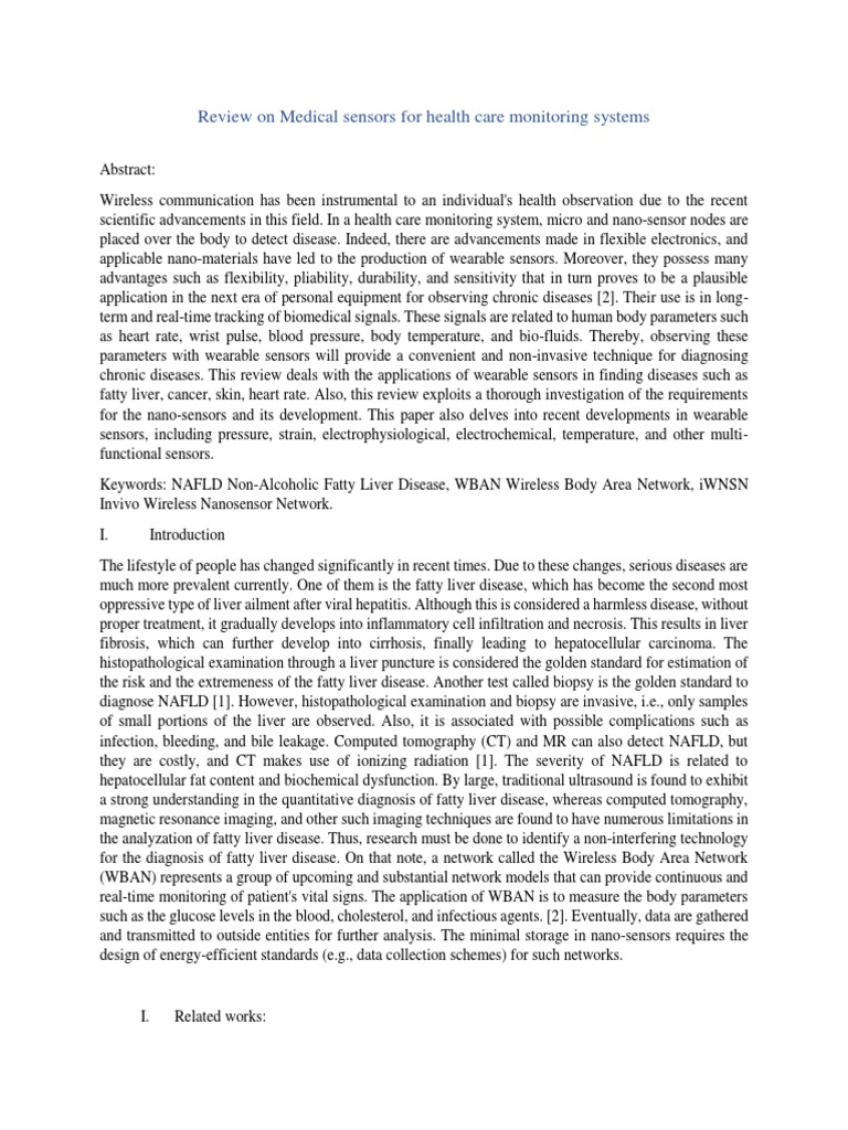 Review On Medical Sensors For Health Care Monitoring Systems PDF